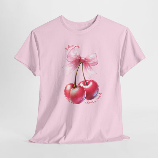 Cherry You Unisex Tee, Valentine Gift for Her, Love You Shirt, Romantic T-Shirt, Gift for Girlfriend