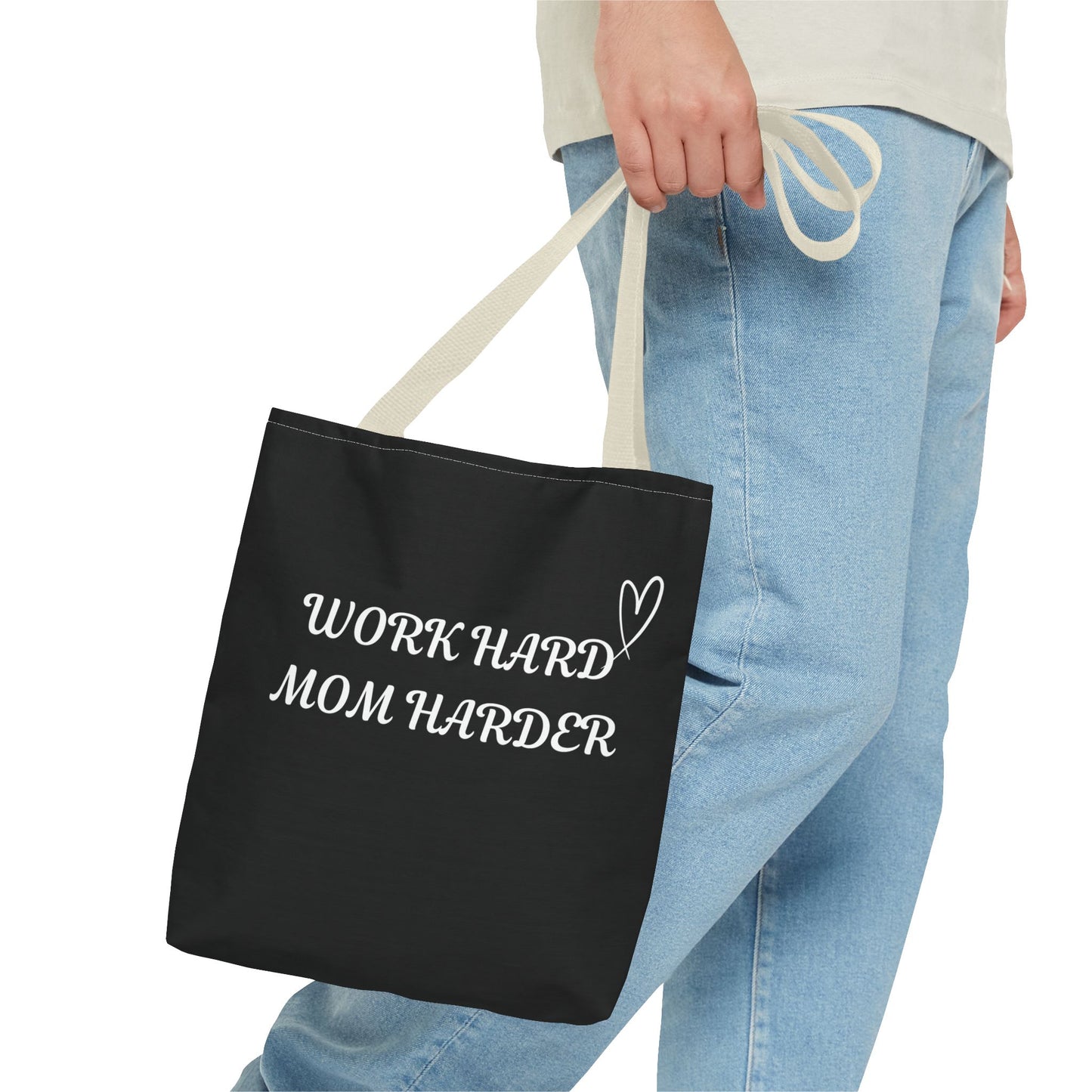 Mom Tote Bag - Work Hard Mom Harder Personalized Gift for Mom