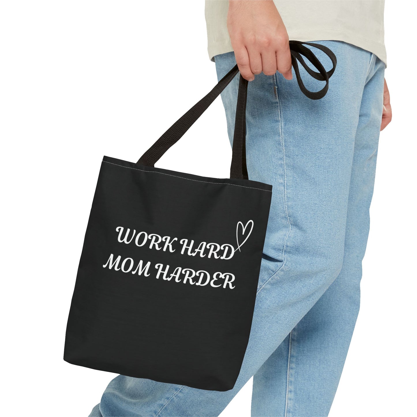 Mom Tote Bag - Work Hard Mom Harder Personalized Gift for Mom