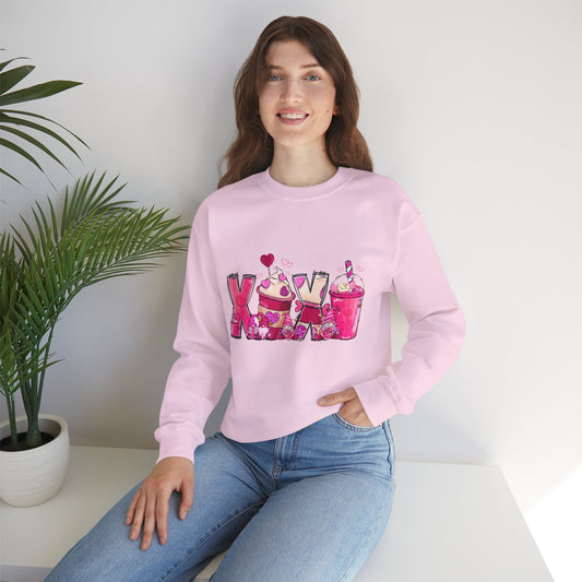 Valentine XOXO Sweatshirt, Gift for Her, Love Crewneck, Valentine Day Shirt, Unisex Heavy Blend Pullover, Valentine's Day Top