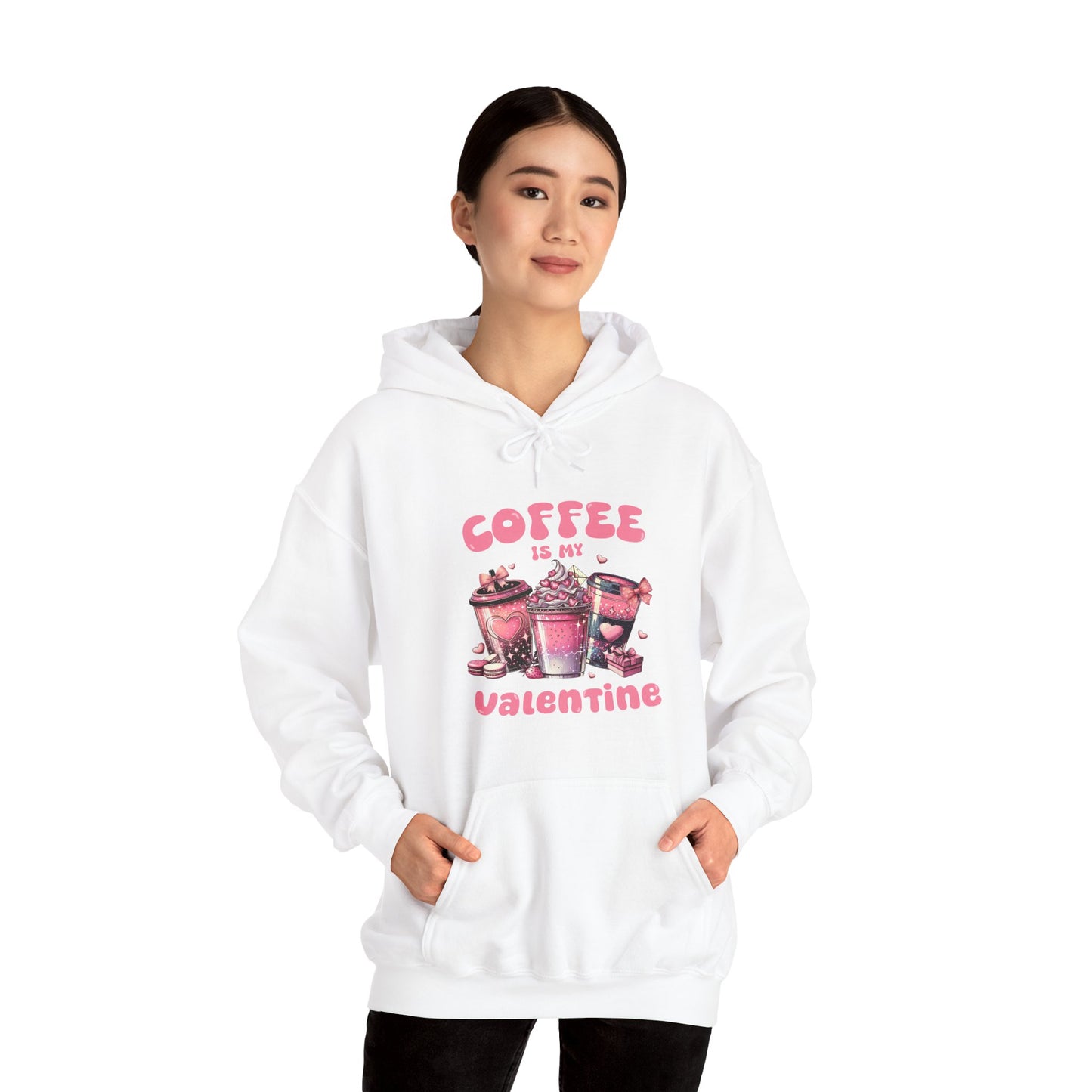 Valentine Hoodie, Gift for Her, Coffee Lover, Unisex Hooded Sweatshirt, valentine day