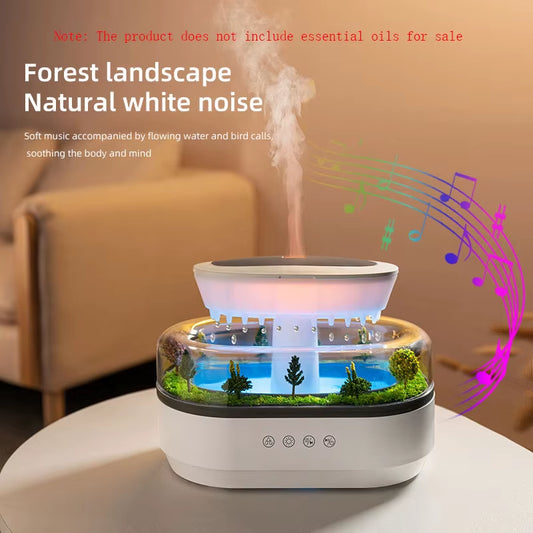 Raindrop Green Landscape Humidifier and Essential Oil Diffuser for Home Use