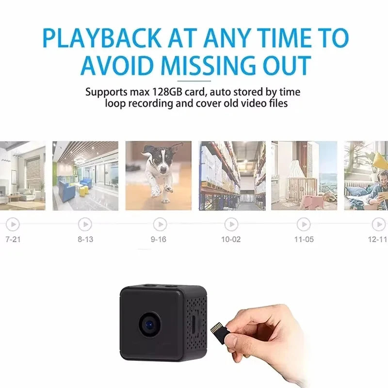 1080P Wireless Mini Camera with Remote Monitoring, Motion Detection, and Extended Battery Life for Home Security