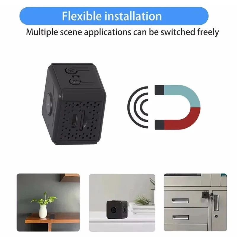 1080P Wireless Mini Camera with Remote Monitoring, Motion Detection, and Extended Battery Life for Home Security